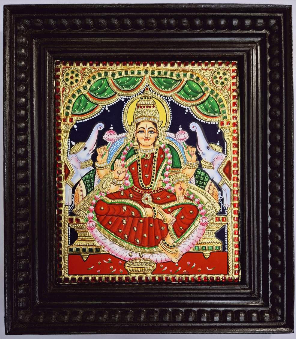 Gajalakshmi Tanjore Painting