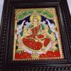 Gajalakshmi Tanjore Painting 15" x 13" with Framed 22K Gold Pooja Room Goddess of Wealth Indian Art Gift Pooja Room Décor Ready to Ship