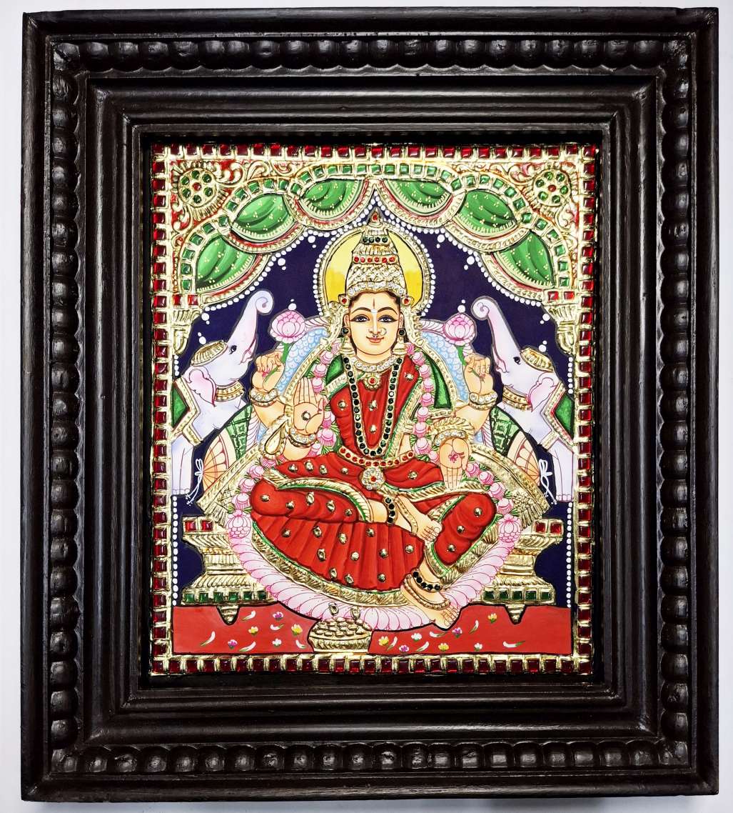 Gajalakshmi Tanjore Painting