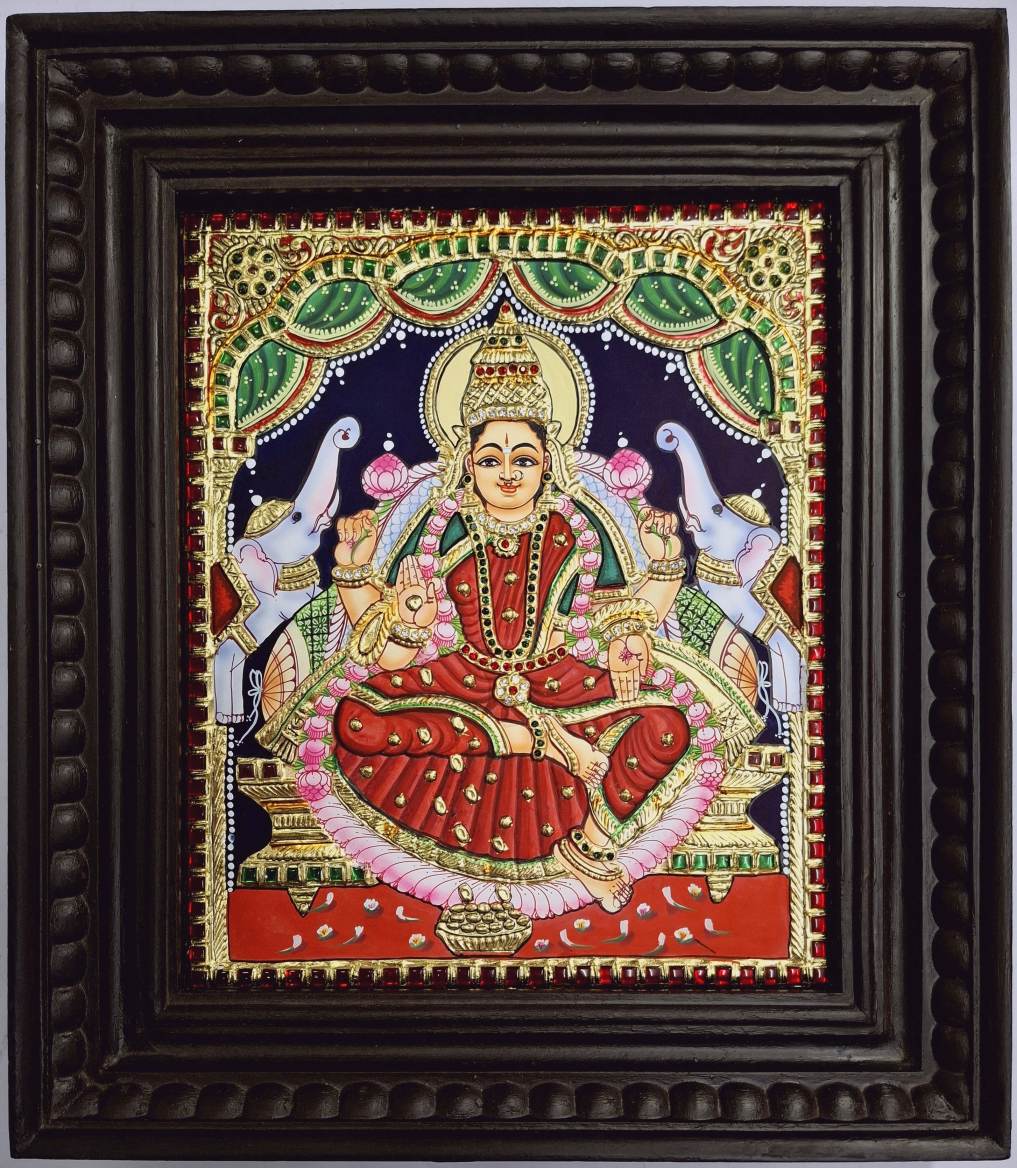 Gajalakshmi Tanjore Painting