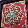 Iswarya Kolam Tanjore painting Teakwood Frame 22K Gold Foils 10 x 10 Inch Housewarming Gift Indian Handmade Artwork Gift Size Ready to ship