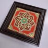 Iswarya Kolam Tanjore painting Teakwood Frame 22K Gold Foils 10 x 10 Inch Housewarming Gift Indian Handmade Artwork Gift Size Ready to ship