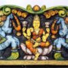 Wood Gajalakshmi Wall Panel