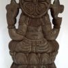 Wooden Ganesha Statue Large Ganesh Sculpture Ganapathi Vinayaka Vigneshwara Home Décor Temple Figurine Pooja Room Ready to Ship