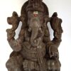 Wooden Ganesha Statue Large Ganesh Sculpture Ganapathi Vinayaka Vigneshwara Home Décor Temple Figurine Pooja Room Ready to Ship