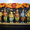 Wooden VISHNU Dashavatara Wall Panel Multi-Color Hand Carved 36 Inches 3 Feet Main Door Panel Pooja Room Entrance Ready to Ship