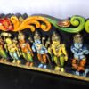 Wooden VISHNU Dashavatara Wall Panel Multi-Color Hand Carved 36 Inches 3 Feet Main Door Panel Pooja Room Entrance Ready to Ship