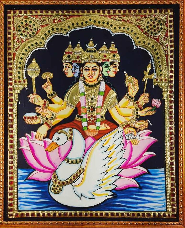 Gayathiri Devi Tanjore Painting