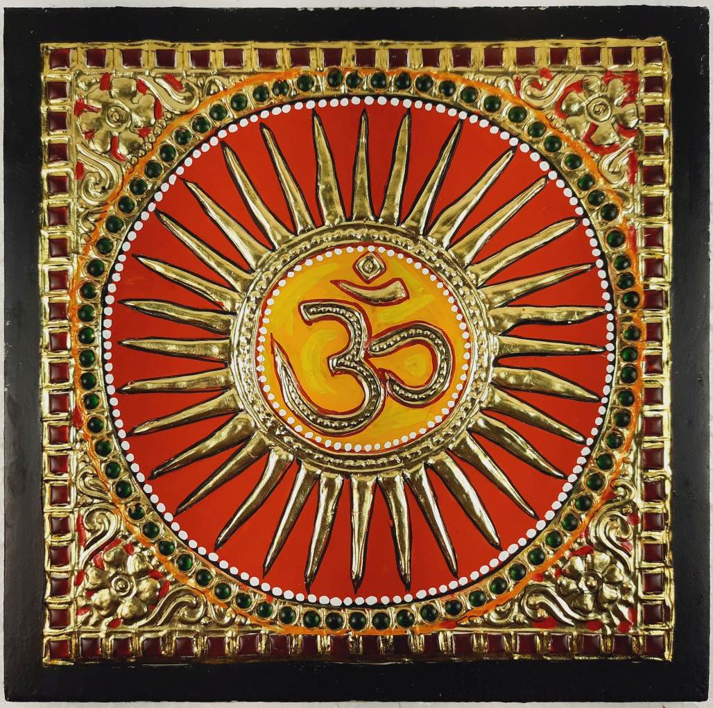 Om Sun Tanjore painting