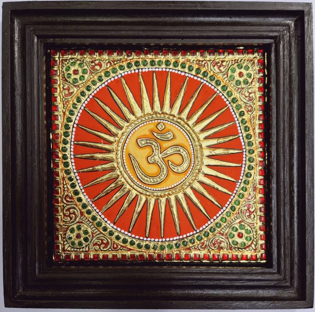 Om Sun Tanjore painting