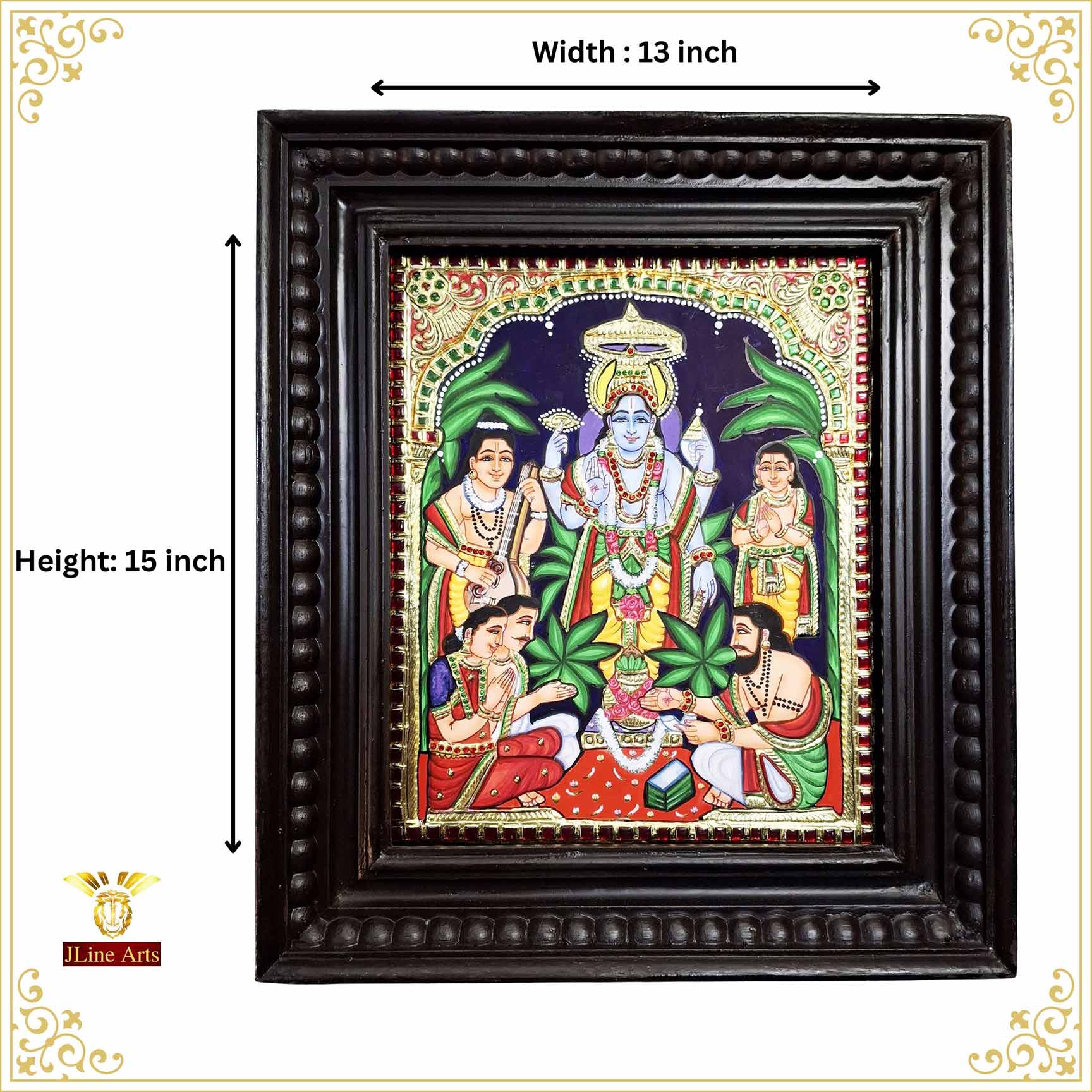 Satyanarayana Swamy Tanjore Painting