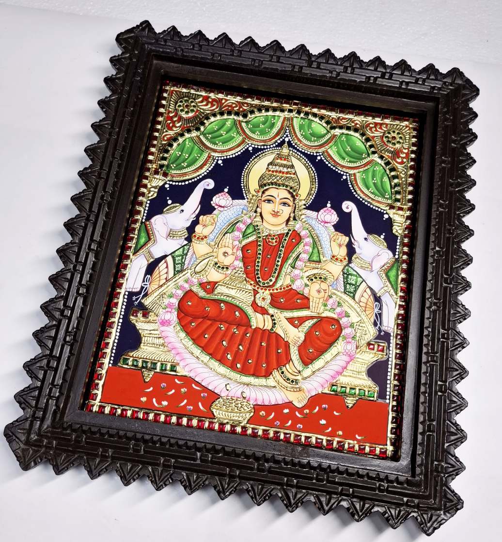 Gajalakshmi Tanjore Painting