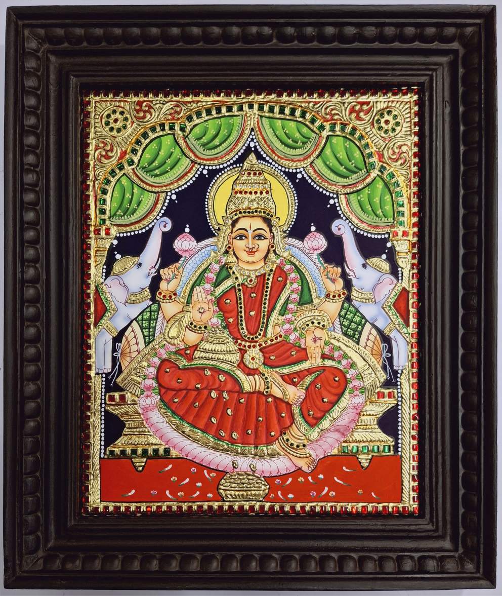 Gajalakshmi Tanjore Painting