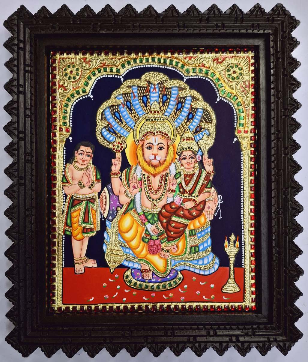 Lakshmi Narsimhar Tanjore Painting