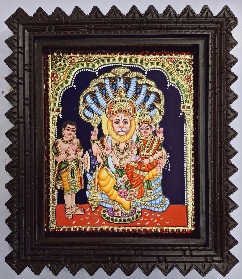 Lakshmi Narsimhar Tanjore Painting