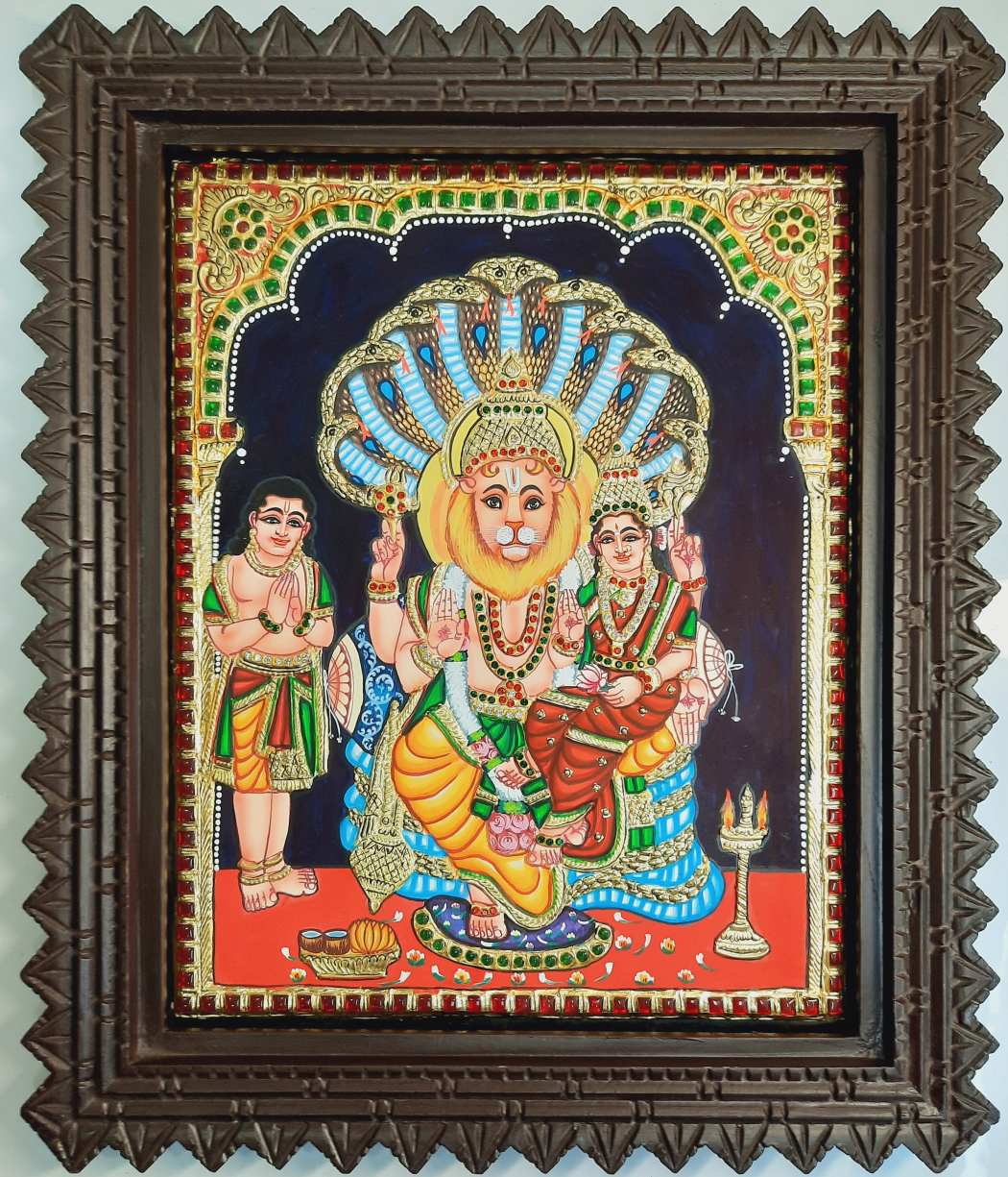 Lakshmi Narsimhar Tanjore Painting