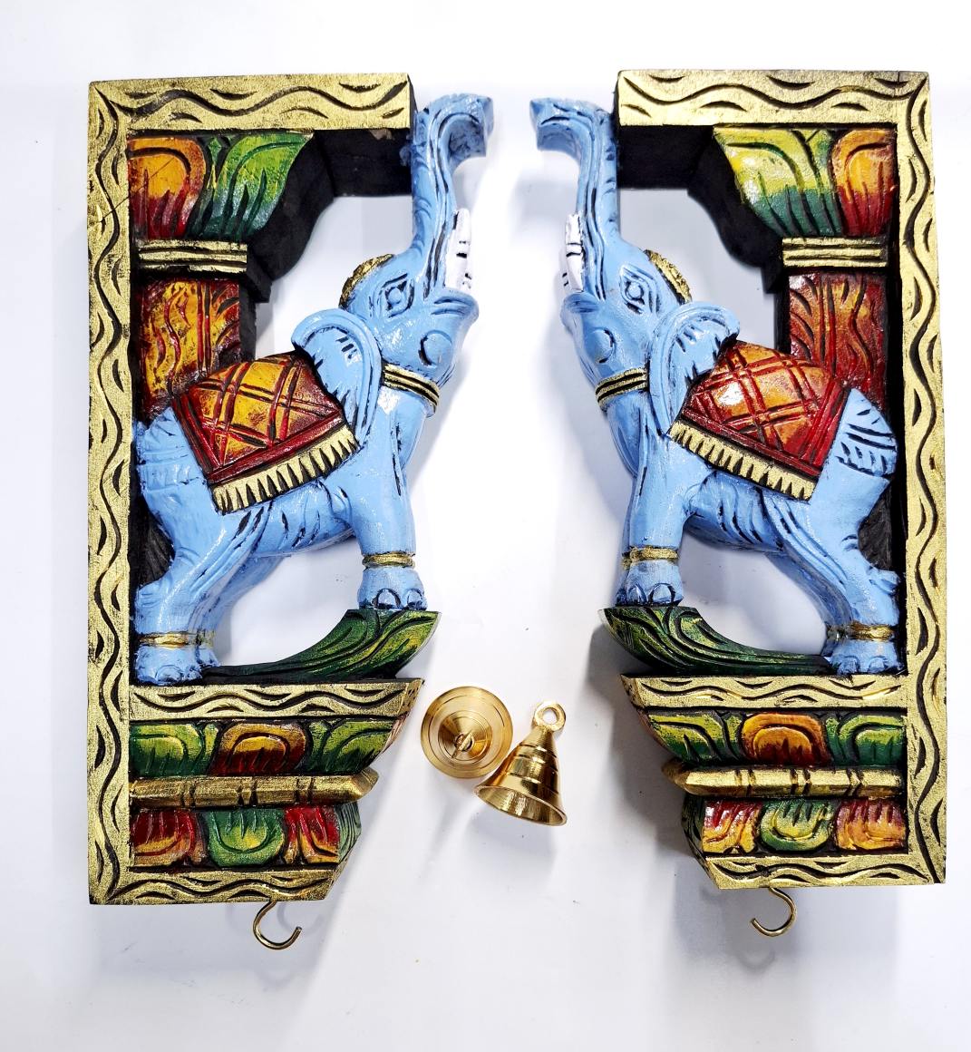 Elephant wooden wall brackets