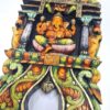 Ganesha Statue Kavadi Wall Panel Hindu God Wooden Wall Hanging Ganesh Sculpture Temple Gopuram Puja Pooja Home Decor Ready to Ship