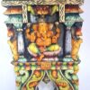 Ganesha Statue Kavadi Wall Panel Hindu God Wooden Wall Hanging Ganesh Sculpture Temple Gopuram Puja Pooja Home Decor Ready to Ship