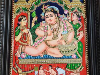 Butter Krishna Tanjore Painting