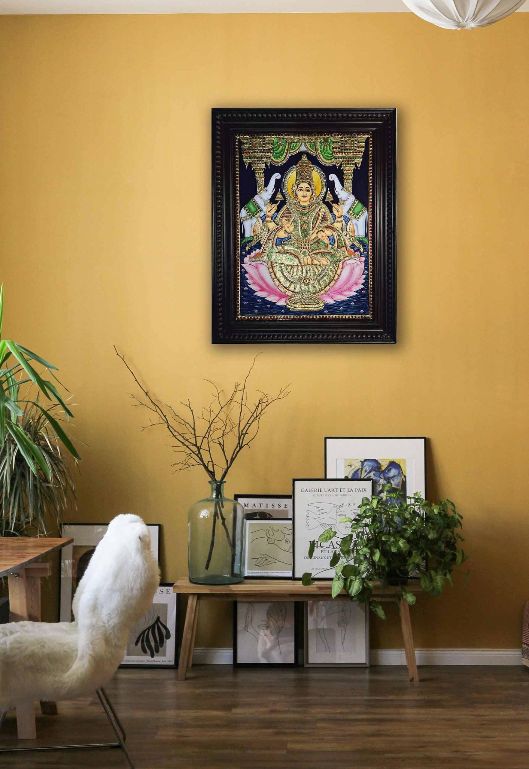 Gajalakshmi Tanjore Painting