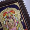 Balaji Lakshmi Tanjore Painting with 22K Gold Foil & Gem Stones - Ready to Ship Globally