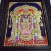 Balaji Lakshmi Tanjore Painting with 22K Gold Foil & Gem Stones - Ready to Ship Globally