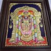 Balaji Lakshmi Tanjore Painting with 22K Gold Foil & Gem Stones - Ready to Ship Globally