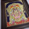 Balaji Lakshmi Tanjore Painting with 22K Gold Foil & Gem Stones - Ready to Ship Globally