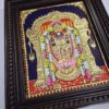 Balaji Lakshmi Tanjore Painting with 22K Gold Foil & Gem Stones - Ready to Ship Globally