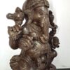 Wooden Ganesha Statue - Large Lord Ganesh Sculpture for Home Décor or Pooja Room, 2 Feet, Ready to Ship