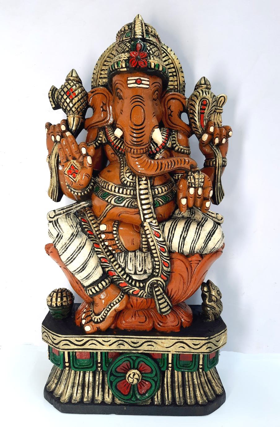 Wooden Ganesha Sculpture