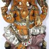 Large Ganesh Sculpture 24 Inch Wooden Ganesha Statue, Ganapathi Vinayaka Vigneshwara, Home Decor Temple Figurine, Pooja Room