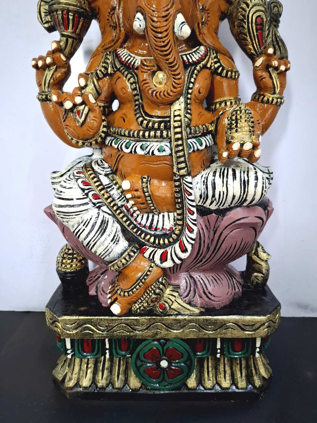 Wooden Ganesha Sculpture