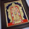 Murugan Tanjore Painting with Frame Subramanya Painting 22 K Gold Foils Teakwood Framed 18x15 Inch with Framed India Art Gift Ready to Ship