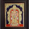 Murugan Tanjore Painting with Frame Subramanya Painting 22 K Gold Foils Teakwood Framed 18x15 Inch with Framed India Art Gift Ready to Ship