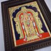 Murugan Tanjore Painting with Frame Subramanya Painting 22 K Gold Foils Teakwood Framed 18x15 Inch with Framed India Art Gift Ready to Ship