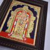 Murugan Tanjore Painting with Frame Subramanya Painting 22 K Gold Foils Teakwood Framed 18x15 Inch with Framed India Art Gift Ready to Ship