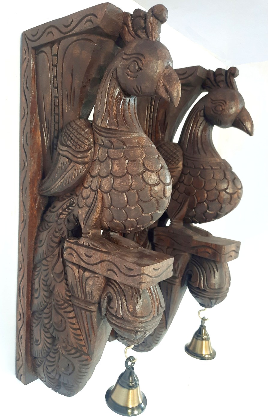 Peacock Wall Bracket Pair