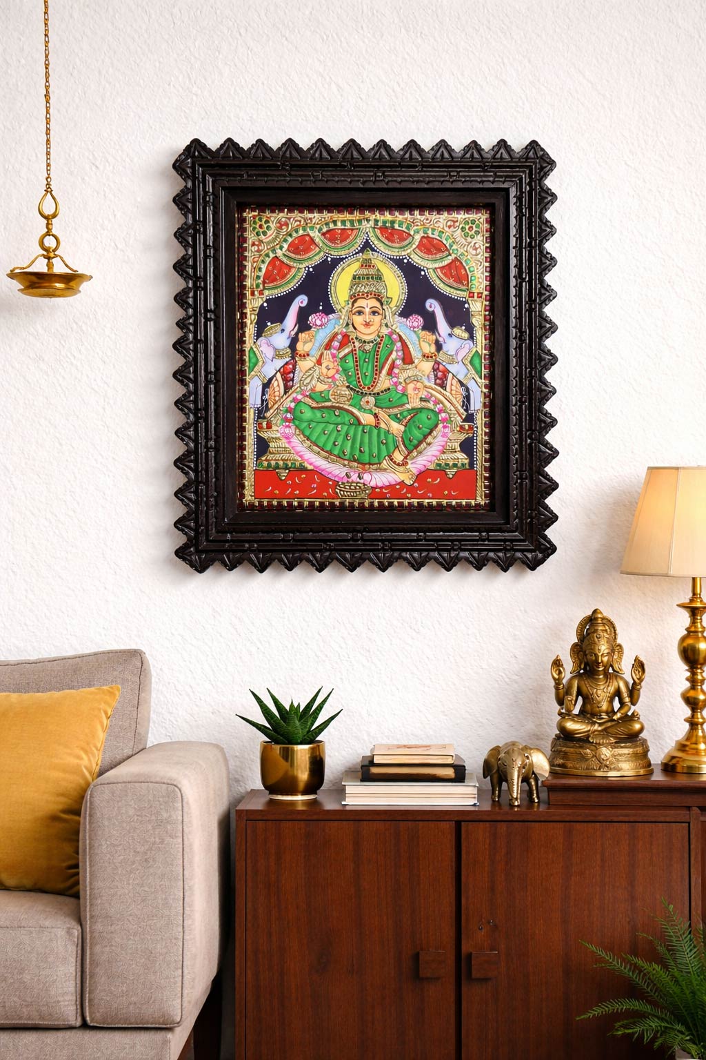 Gajalakshmi Tanjore Painting