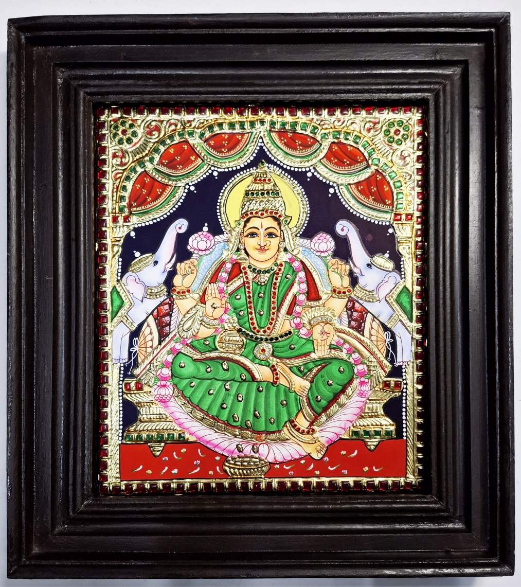 Gajalakshmi Tanjore Painting