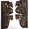 Peacock Wall Bracket Pair