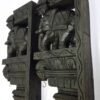 Wooden Elephant Corbel Pair Antique Look Finish Brass Bells Wall Bracket 2 Pc Door Entrance Wall Décor Wall Hanging 18 Inch 2 Pcs Ready to Ship