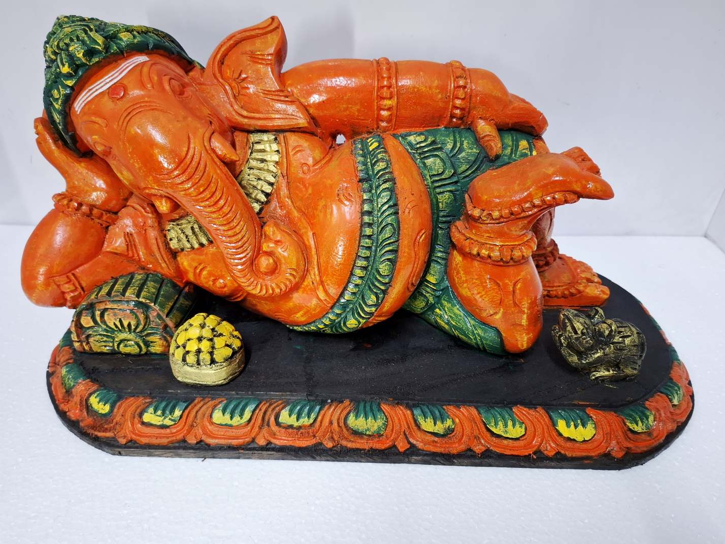 Wooden Ganesha Reclining