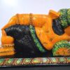 Wooden Ganesha Statue Reclining Color Finish Handmade Ganesh Sculpture Resting Position Antique Vintage look Hand Crafted Ready to Ship