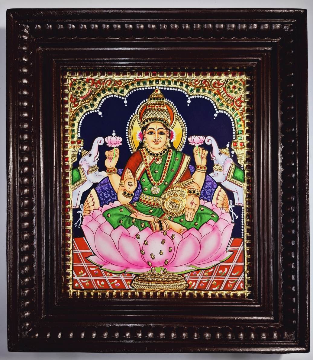 Gajalakshmi Tanjore Painting
