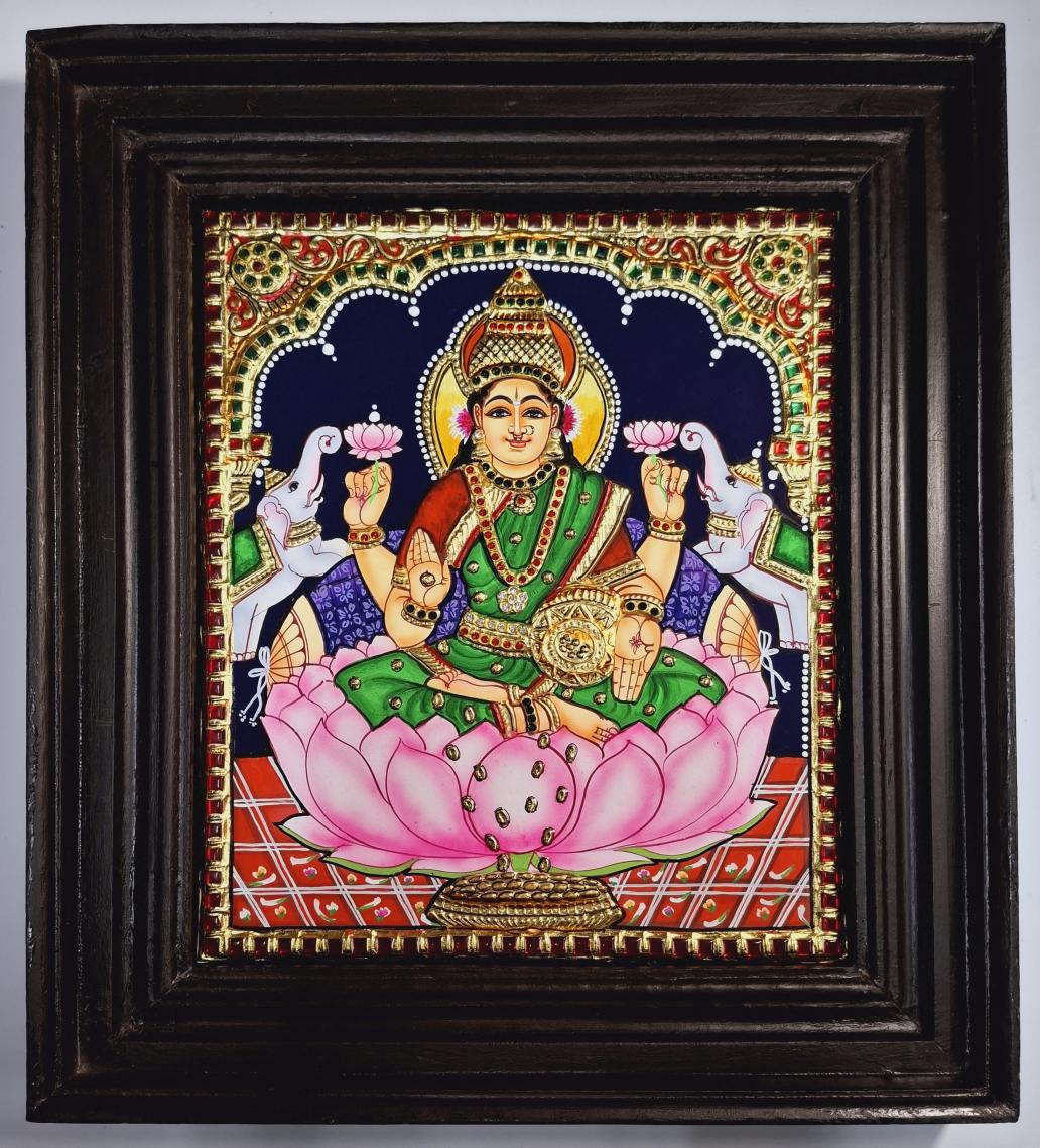 Gajalakshmi Tanjore Painting