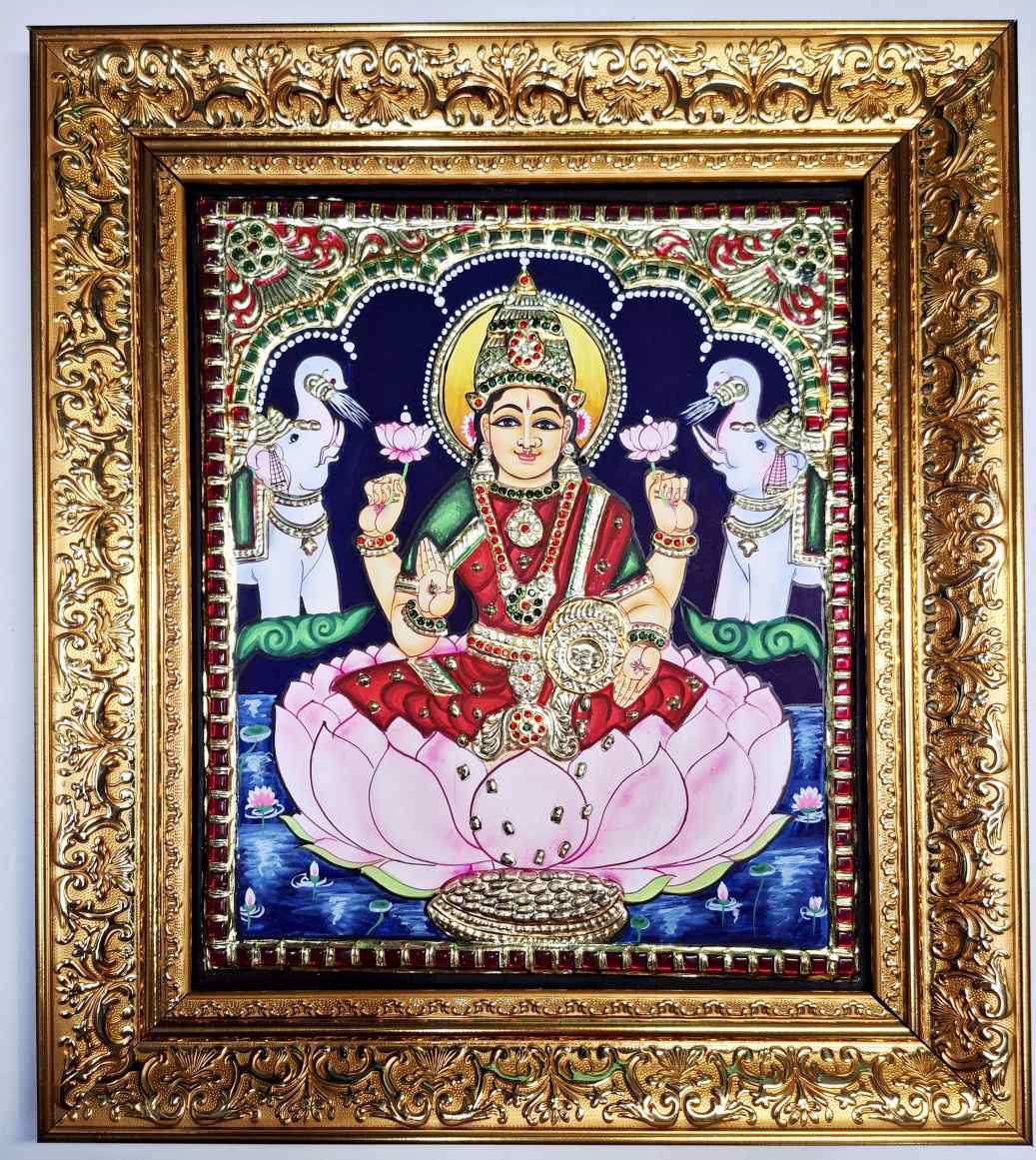Gajalakshmi Tanjore Painting
