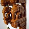 wooden elephant wall corbel pair