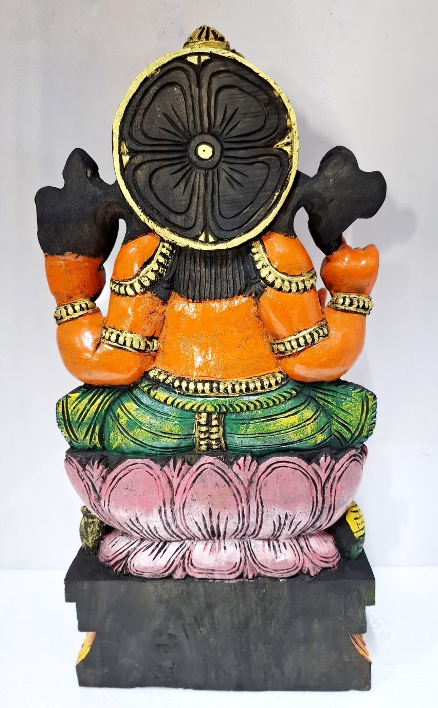 Wooden Ganesha Statue